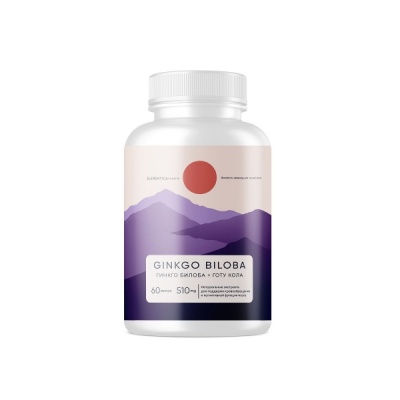 Антиоксидант ELEMENTICA Ginkgo Biloba + GOTU KOLA 60 caps
