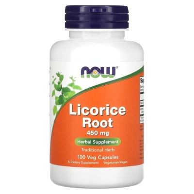Витамины NOW Licorice Root 450 мг 100 капсул