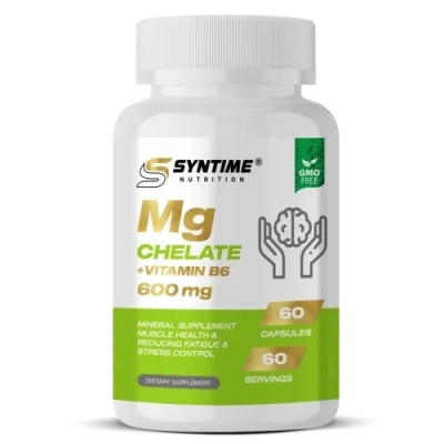 Витамины Syntime nutrition Magnesium Chelate + В6 60 капсул